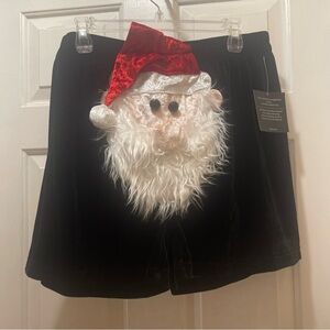 NWT Velvet Intimo Mens Sleepwear Shorts Santa Face Christmas Plays Music SZ XL